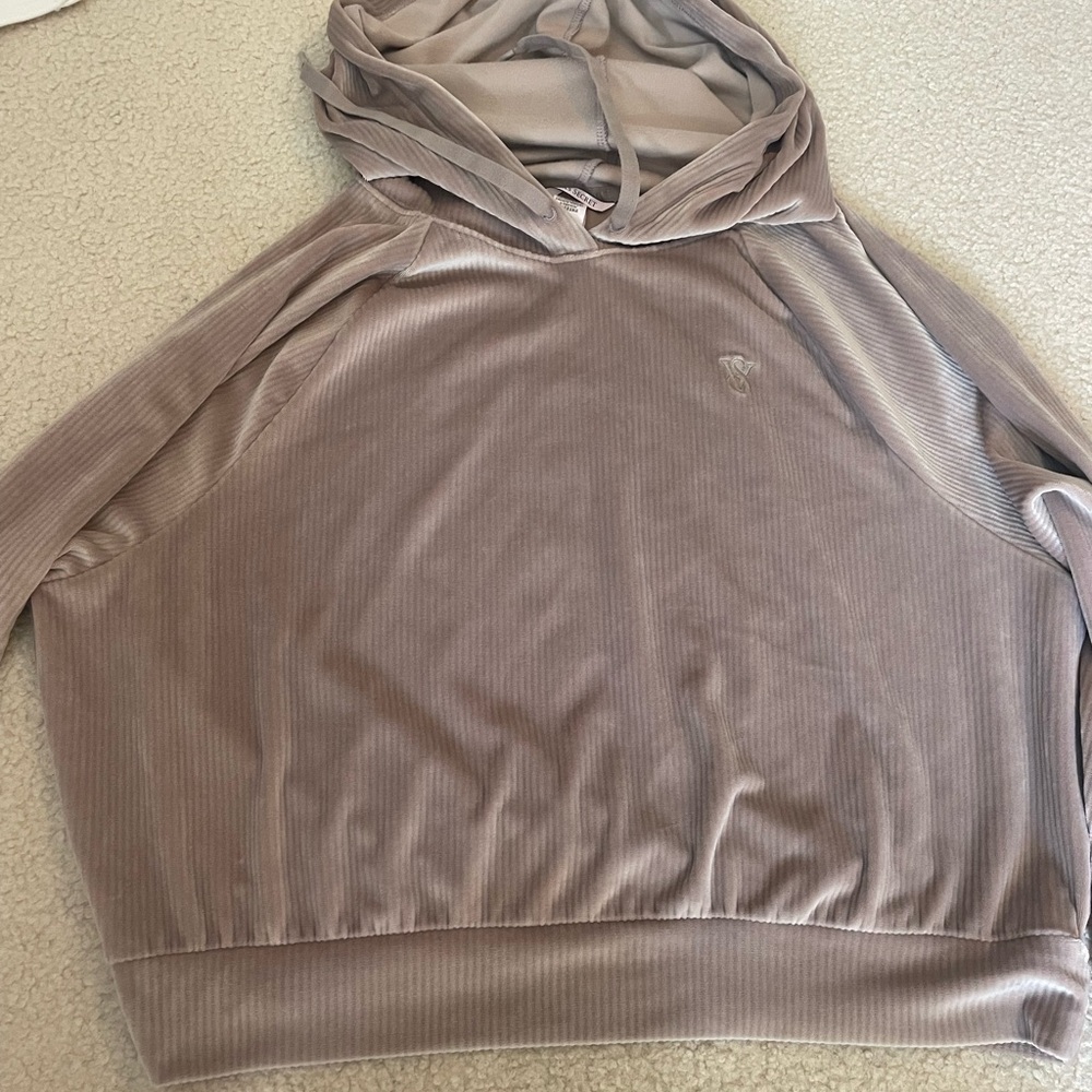Victoria's Secret Light Taupe Ribbed Hoodie